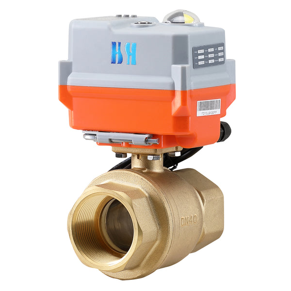 1-1/4" 1-1/2" 2" 24VAC/DC 4-20mA 2 Way Proportional Integral Control Brass Motorized Ball Valve