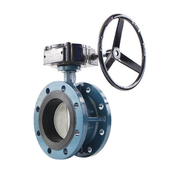 Ductile Iron Flange Type Worm Gear Butterfly Valve PTFE Seat Stainless Steel Plate Butterfly Valve Weak Acid-base Medium